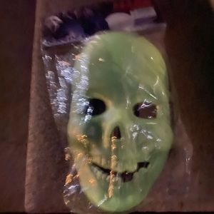 Skeleton Skull Glow In The Dark Vtg Casper Mask Halloween original Package New
